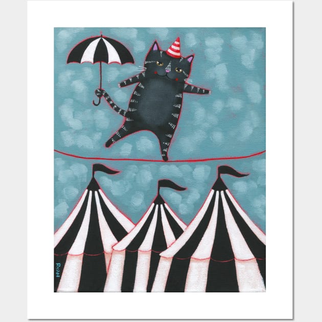 The Tightrope Walker 2 Wall Art by KilkennyCat Art